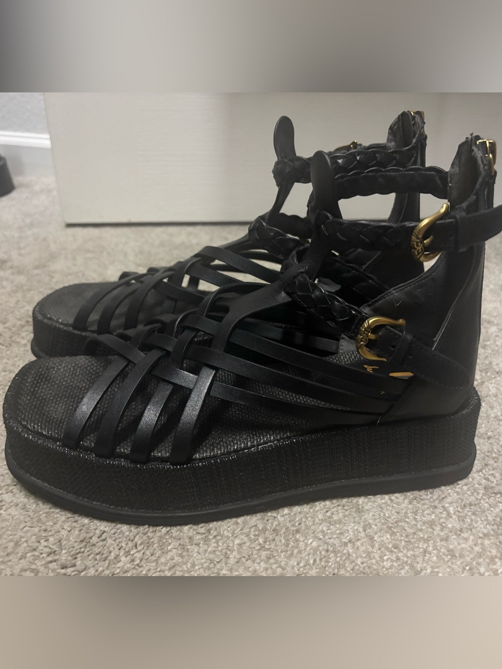 Sam Edelman Nicki Black Platform Strappy Sandal - Picture 4 of 10